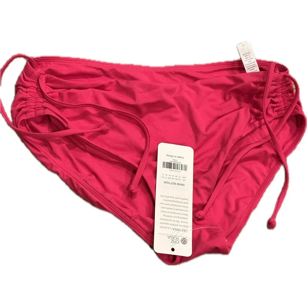 CRZ YOGA‎ Womens Bikini Bottoms Full Coverage Bathing Swimsuit Adjustable Ruched
